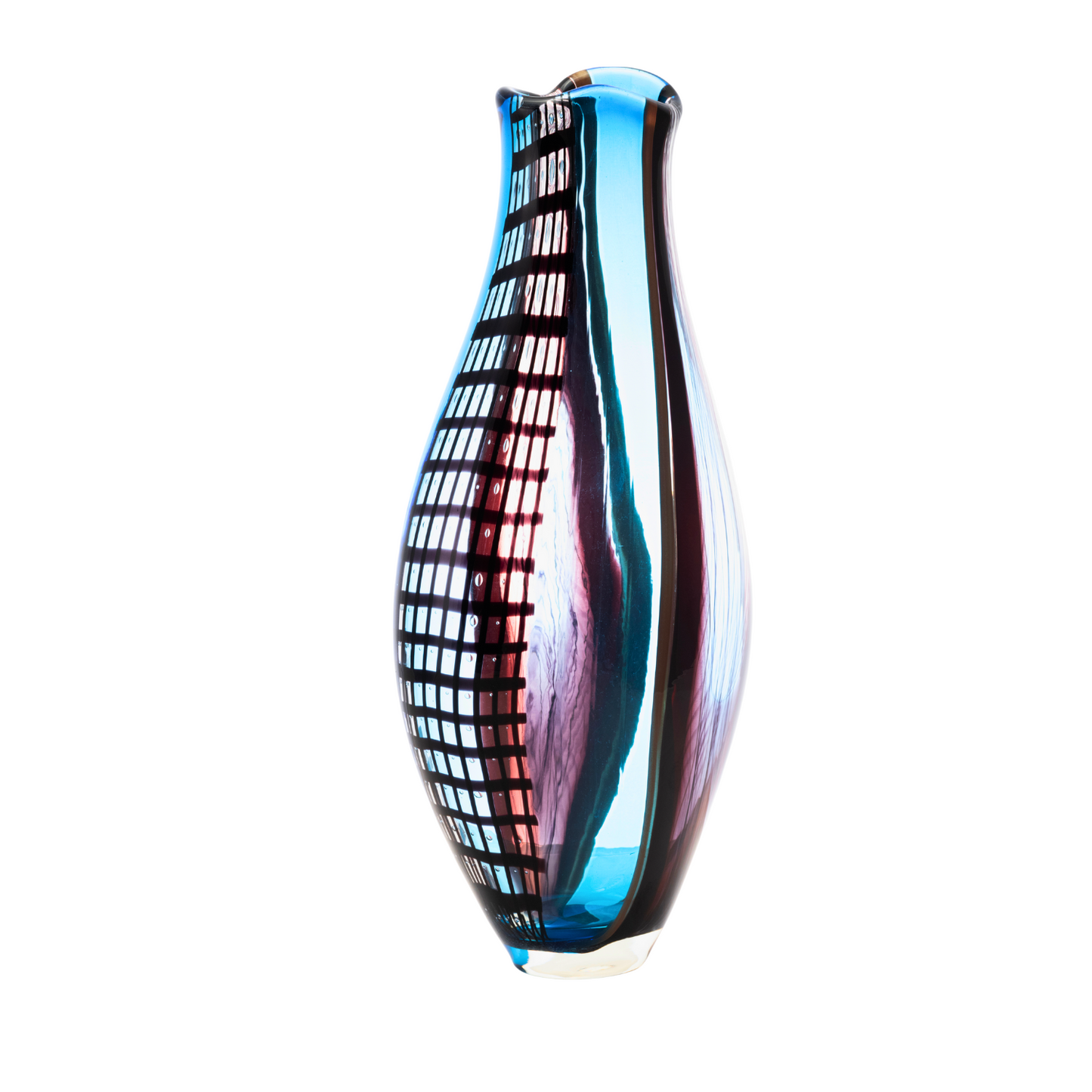 Vase en verre de Murano Reflets d'eau