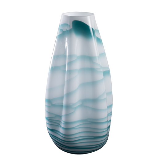 Vase en verre de Murano bleu