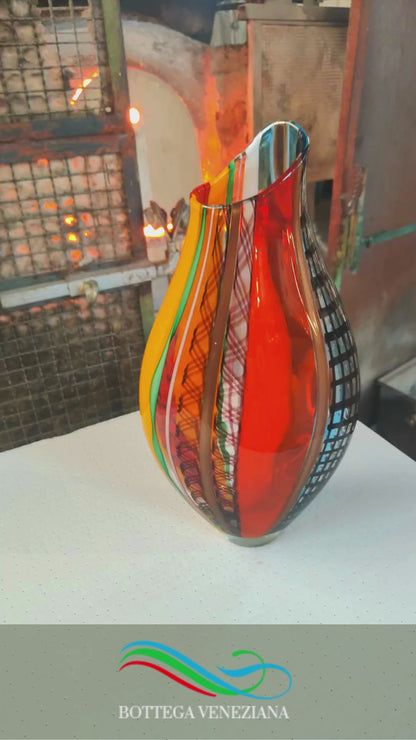 Vaso in vetro murano Colori veneziani